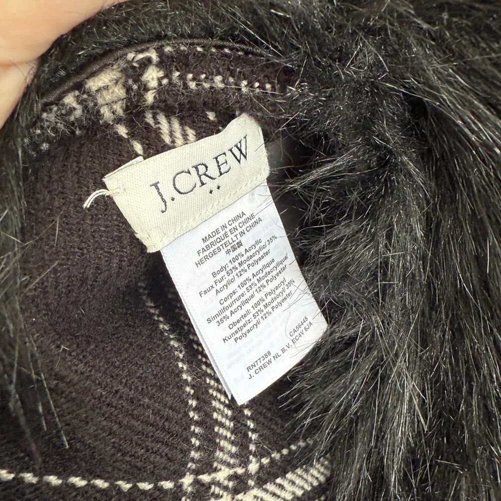 J. Crew Preppy Plaid Shawl Cape I One size fits all - Picture 4 of 4